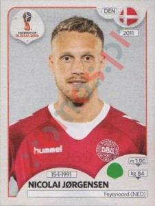 269 Nicolai Jørgensen – FIFA World Cup Russia 2018 Panini