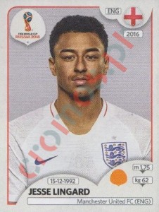 587 Jesse Lingard – FIFA World Cup Russia 2018 Panini