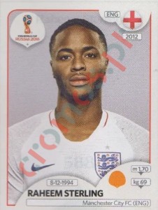588 Raheem Sterling – FIFA World Cup Russia 2018 Panini