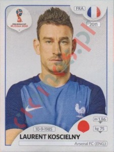 200 Laurent Koscielny – FIFA World Cup Russia 2018 Panini