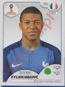 209 Kylian Mbappé – FIFA World Cup Russia 2018 Panini