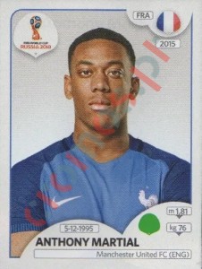 211 Anthony Martial – FIFA World Cup Russia 2018 Panini