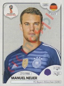 434 Manuel Neuer – FIFA World Cup Russia 2018 Panini