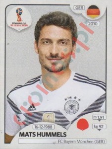 435 Mats Hummels – FIFA World Cup Russia 2018 Panini