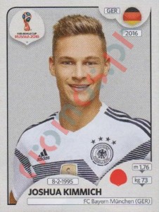 438 Joshua Kimmich – FIFA World Cup Russia 2018 Panini