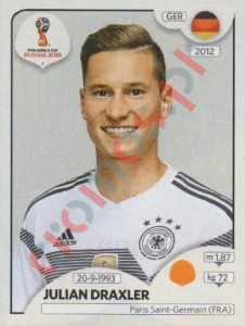 440 Julian Draxler – FIFA World Cup Russia 2018 Panini