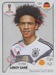 446 Leroy Sané – FIFA World Cup Russia 2018 Panini