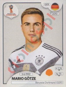 449 Mario Götze – FIFA World Cup Russia 2018 Panini