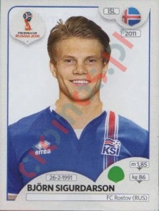 311 Björn Sigurdarson – FIFA World Cup Russia 2018 Panini