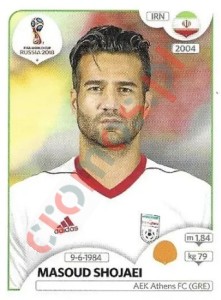 177x Masoud Shojaei – FIFA World Cup Russia 2018 Panini