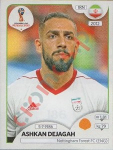186 Ashkan Dejagah – FIFA World Cup Russia 2018 Panini