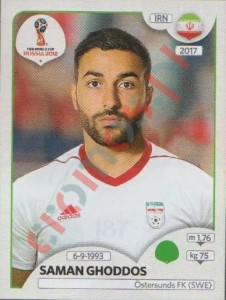 187 Saman Ghoddos – FIFA World Cup Russia 2018 Panini