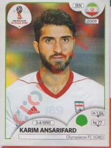 189 Karim Ansarifard – FIFA World Cup Russia 2018 Panini