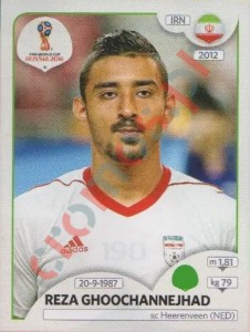 190 Reza Ghoochannejhad – FIFA World Cup Russia 2018 Panini