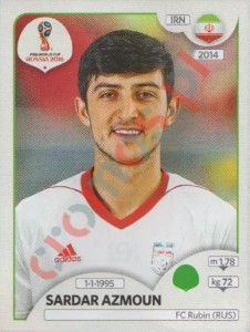 191 Sardar Azmoun – FIFA World Cup Russia 2018 Panini