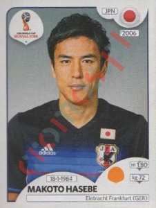 664 Makoto Hasebe – FIFA World Cup Russia 2018 Panini