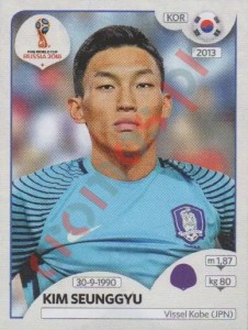 494 Kim Seunggyu – FIFA World Cup Russia 2018 Panini