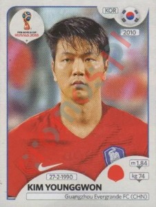 495 Kim Younggwon – FIFA World Cup Russia 2018 Panini