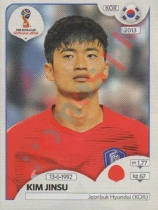 496 Kim Jinsu – FIFA World Cup Russia 2018 Panini