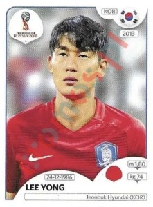 497x Lee Yong – FIFA World Cup Russia 2018 Panini