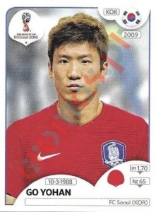 498x Go Yohan – FIFA World Cup Russia 2018 Panini
