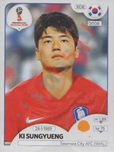 502 Ki Sung-yueng – FIFA World Cup Russia 2018 Panini