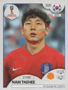 503 Nam Taehee – FIFA World Cup Russia 2018 Panini