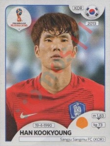 504 Han Kookyoung – FIFA World Cup Russia 2018 Panini