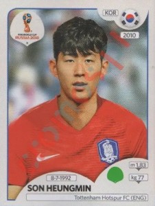 508 Son Heungmin – FIFA World Cup Russia 2018 Panini