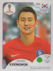 509 Ji Dongwon – FIFA World Cup Russia 2018 Panini