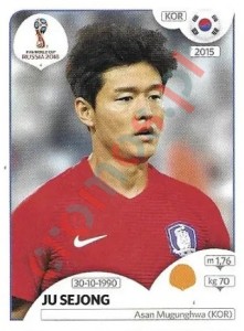 509x Ju Sejong – FIFA World Cup Russia 2018 Panini