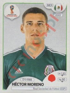 457 Héctor Moreno – FIFA World Cup Russia 2018 Panini