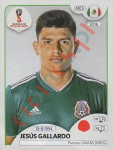 458 Jesús Gallardo – FIFA World Cup Russia 2018 Panini
