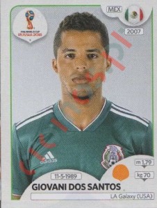 462 Giovani dos Santos – FIFA World Cup Russia 2018 Panini