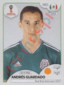 463 Andrés Guardado – FIFA World Cup Russia 2018 Panini
