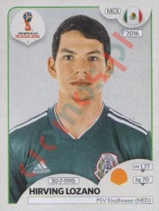 467 Hirving Lozano – FIFA World Cup Russia 2018 Panini