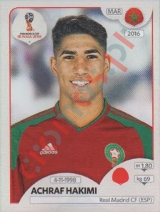 160 Achraf Hakimi – FIFA World Cup Russia 2018 Panini