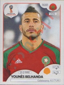 163 Younès Belhanda – FIFA World Cup Russia 2018 Panini
