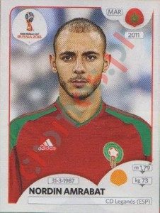 164 Nordin Amrabat – FIFA World Cup Russia 2018 Panini