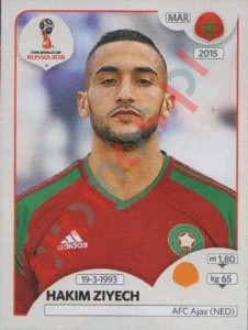 166 Hakim Ziyech – FIFA World Cup Russia 2018 Panini