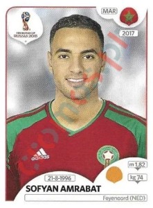 169x Sofyan Amrabat – FIFA World Cup Russia 2018 Panini