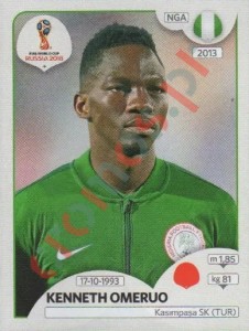 339 Kenneth Omeruo – FIFA World Cup Russia 2018 Panini