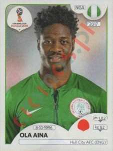 340 Ola Aina – FIFA World Cup Russia 2018 Panini