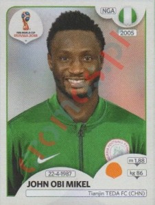 341 John Obi Mikel – FIFA World Cup Russia 2018 Panini