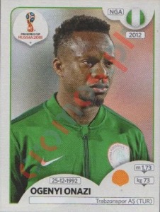 342 Ogenyi Onazi – FIFA World Cup Russia 2018 Panini