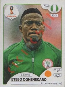 343 Etebo Oghenekaro – FIFA World Cup Russia 2018 Panini