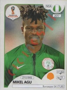 345 Mikel Agu – FIFA World Cup Russia 2018 Panini