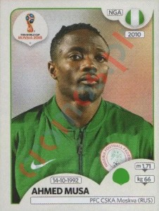 346 Ahmed Musa – FIFA World Cup Russia 2018 Panini