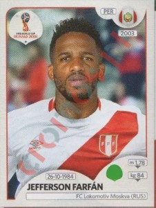 249 Jefferson Farfán – FIFA World Cup Russia 2018 Panini