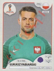 594 Lukasz Fabiański – FIFA World Cup Russia 2018 Panini
